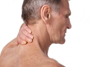 a man with neck pain