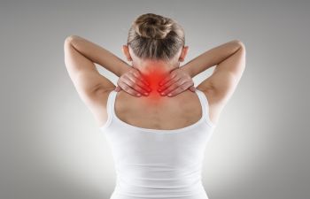 woman with neck pain