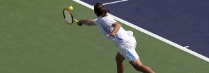 athlete playing tennis