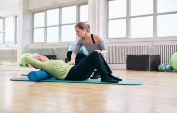 patient undergoing physical therapy