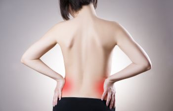 woman with sciatic back pain