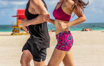 healthy running couple